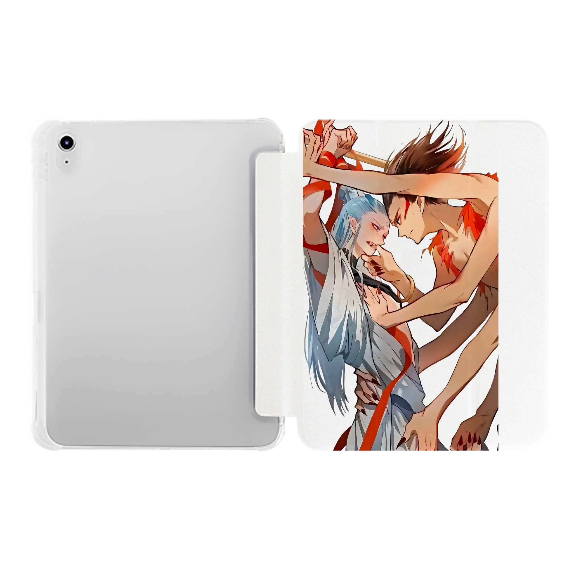 （画像用） Ne Zha 2 ナタ 魔童の大暴れ IPad ケース ペン収納付き 三つ折りスタンド PUレザー×シリコン 対応機種9.5/10.5/10.9インチ